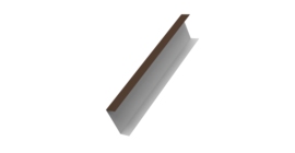 Декоративная накладка на столб универсальная 80х80 для забора жалюзи 0,45 Drap TX RAL 8017 шоколад (3м)