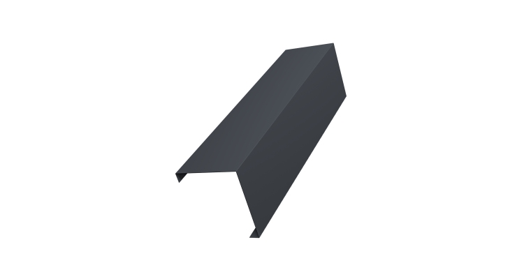 Декоративная накладка на столб универсальная угловая 60х60 для забора жалюзи 0,5 Atlas X RAL 7024 мокрый асфальт (1,8м)