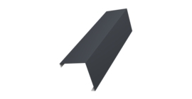 Декоративная накладка на столб универсальная угловая 62х55 для забора жалюзи 0,45 Drap TR RAL 7024 мокрый асфальт (2,5м)