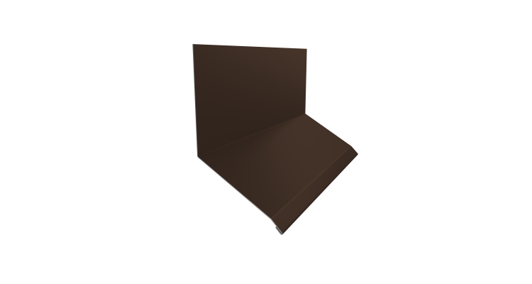 Планка примыкание верхнее к стене фальц Grand Line 150х130х20 0,45 Drap ST RAL 8017 шоколад (2м)