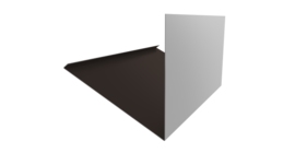 Планка примыкание верхнее к трубе фальц 0,45 Drap RR 32 темно-коричневый (2м)