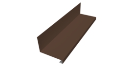 Планка примыкание нижнее к трубе фальц 0,45 Drap ST RAL 8017 шоколад (2м)
