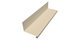 Планка примыкание нижнее к трубе для Кликфальц Pro Grand Line 0,5 Satin с пленкой RAL 1015 светлая слоновая кость (2м)