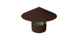 Дымник на трубу круглый d110 0,45 PE с пленкой RAL 8017 шоколад