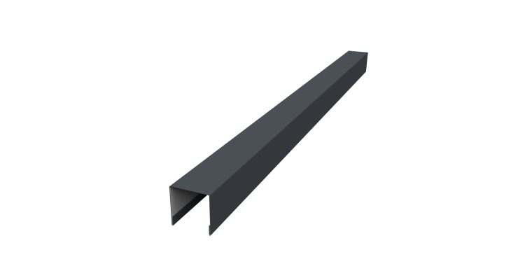 Планка вертикальная лицевая для забора жалюзи Palermo 0,5 Drap TX RAL 7024 мокрый асфальт (2,5м)