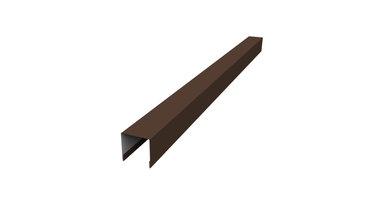 Планка вертикальная лицевая для забора жалюзи Palermo 0,5 PurPro Matt 275 RAL 8017 шоколад (3м)