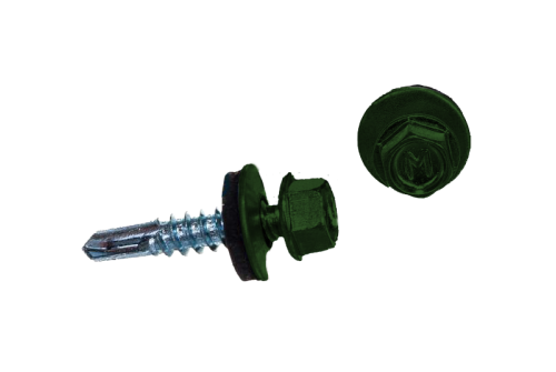 Саморез по металлу Daxmer 5,5х25 RAL 6002 (250) сверло №3