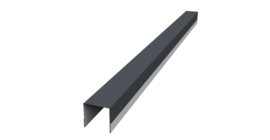 Планка вертикальная обратная для забора жалюзи Palermo 0,45 PE RAL 7024 мокрый асфальт (2,5м)