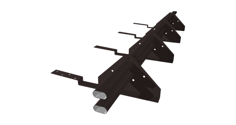 Снегозадержатель трубчатый для композитной черепицы Roman RAL 8019 (3м)