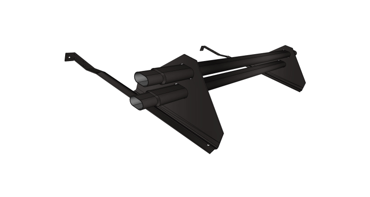 Снегозадержатель трубчатый для натуральной черепицы Стандарт RR 32 1м (профиль до 50мм)