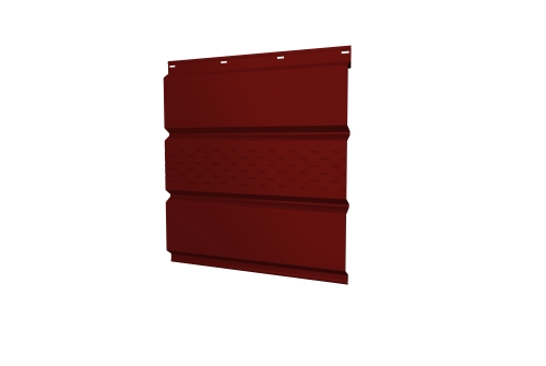Софит металлический центральная перфорация 0,45 РЕ с пленкой RAL 3011 коричнево-красный