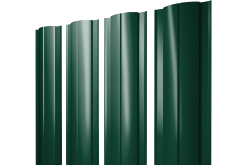 Штакетник Круглый с прямым резом 0.4 PE RAL 6005 зеленый мох