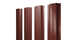 Штакетник П-образный А с прямым резом 0,5 Satin RAL 3009 оксидно-красный