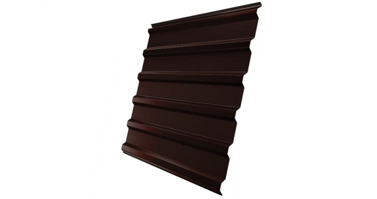 Профнастил С20R GL 0,5 GreenCoat Pural BT, Matt RR 887 шоколадно-коричневый (RAL 8017 шоколад)